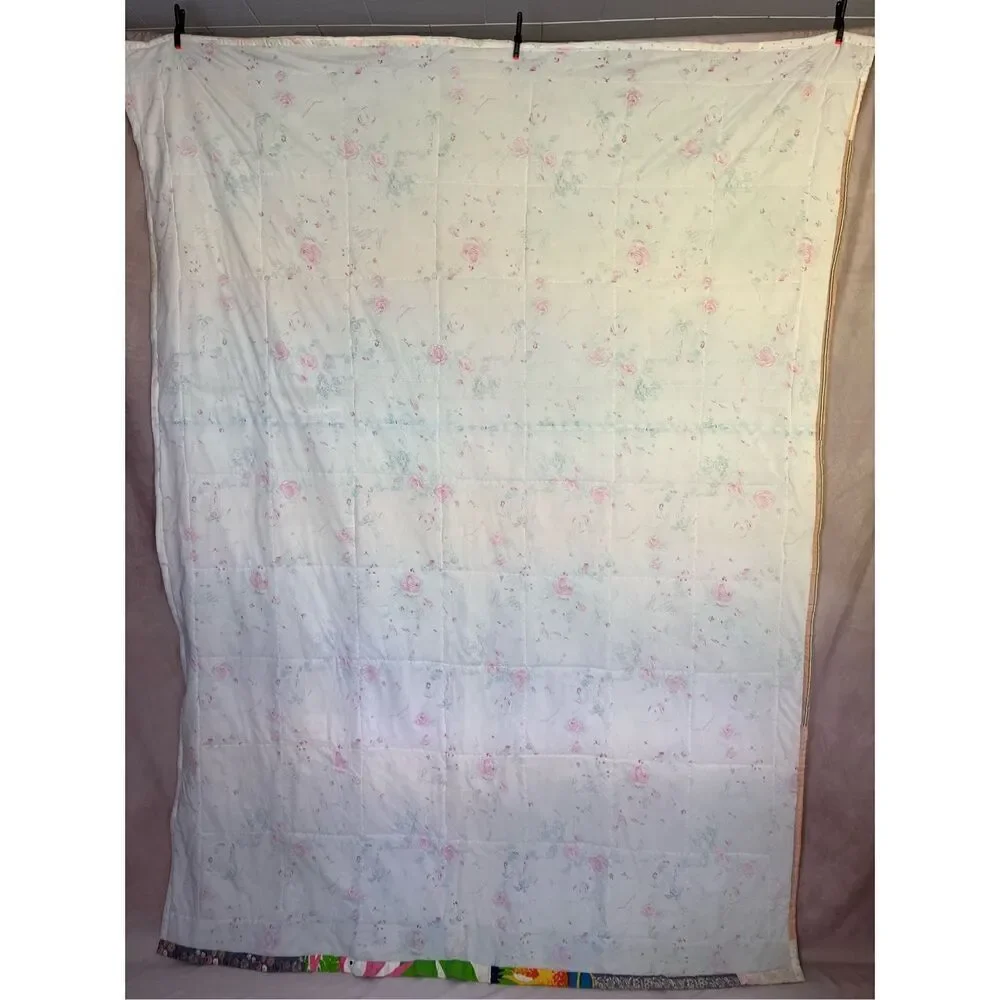 Vintage Handmade Flower Power Quilt